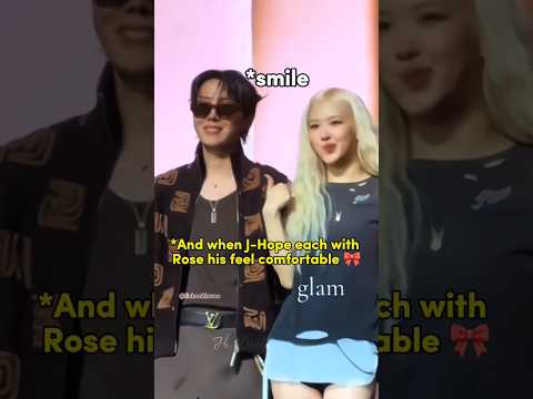When J-Hope each with Rose his feel comfortable 🙂#bts#blackpink#jhope #rose#liskook