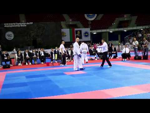Davidov Antoni v Denis Martsevich. +85kg Male Sparring Final 2013 ITF World Championships