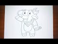 How To Draw Benny Step By Step For Kids Dora The Explorer Characters Drawing For Kids