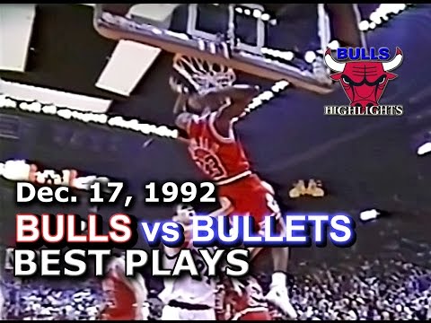 December 17 1992 Bulls vs Bullets highlights
