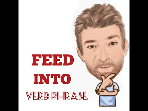 English Tutor Nick P Verb Phrase (314) Feed Into - Three Meanings