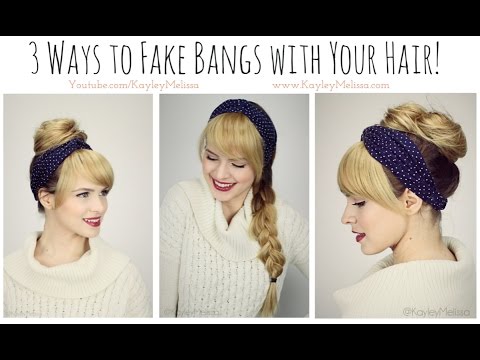 3 Ways to *Fake Bangs* with Your Hair!!