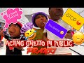ACTING GHETTO LOUD PRANK Theariibabyy KinigraDeon Wore Bonnets In Public To Embarrass Reggie