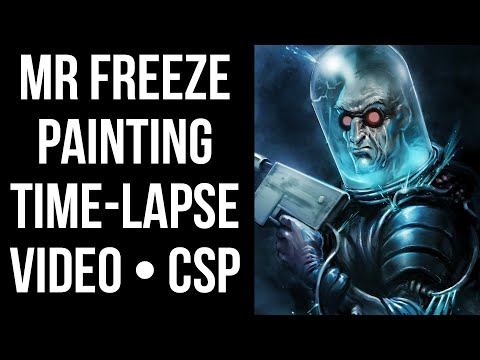 Mr. Freeze painting time-lapse in Clip Studio Paint
