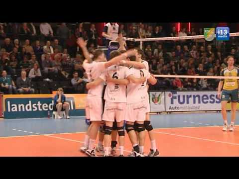 Interviews na de wedstrijd Landstede Volleybal - Netwerk STV op 17 maart 2012