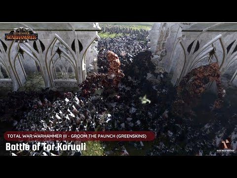 Total Warhammer 3 Cinematic Battle | GREENSKINS VS HIGH ELVES : Battle of Tor Koruali