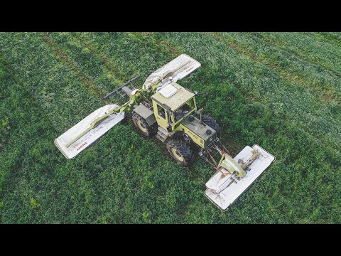 How does the MBtrac 1100 perform on the Claas Disco 9200? - Grassland use for Vredestein tires!