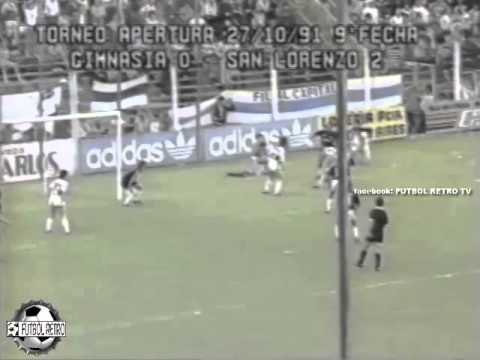 Gimnasia LP 0 vs San Lorenzo 2 APERTURA 1991 Beto Acosta
