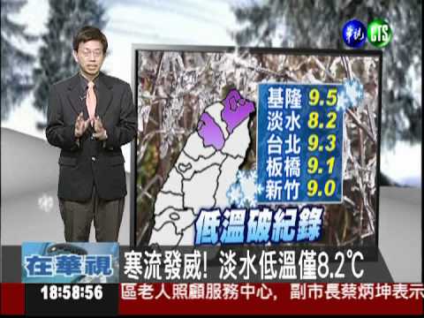 寒流發威! 淡水清晨低溫8.2℃