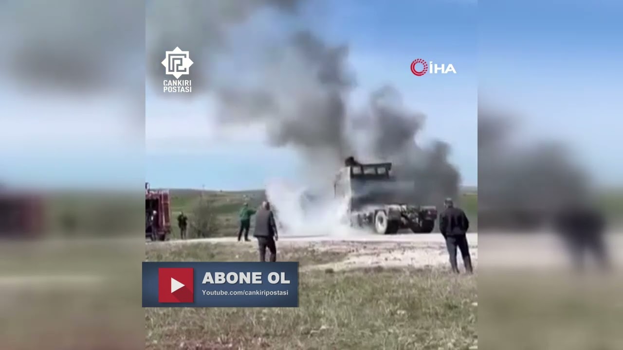Çankırı’da Seyir Halindeki Tır Alev Topuna Döndü