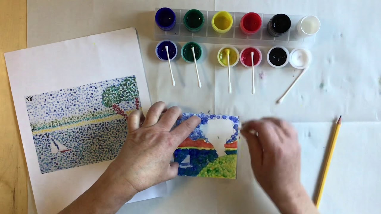 Pointillism with Q-tips