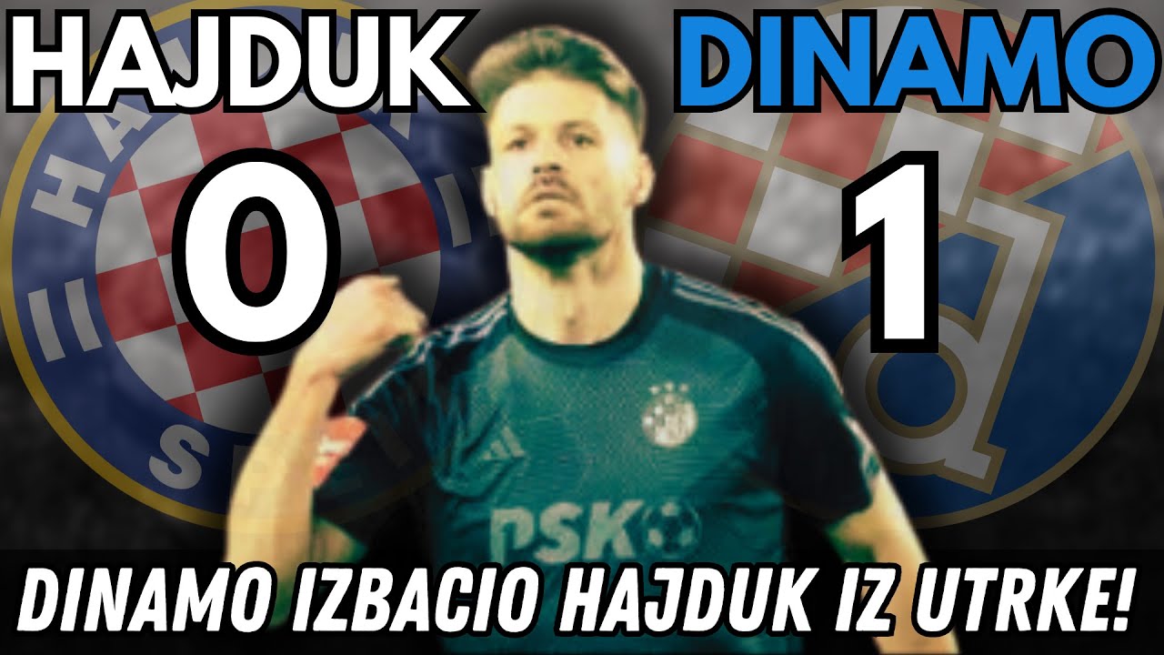 HAJDUK vs DINAMO 0:1! DINAMO IZBACIO HAJDUK IZ UTRKE ZA NASLOV!