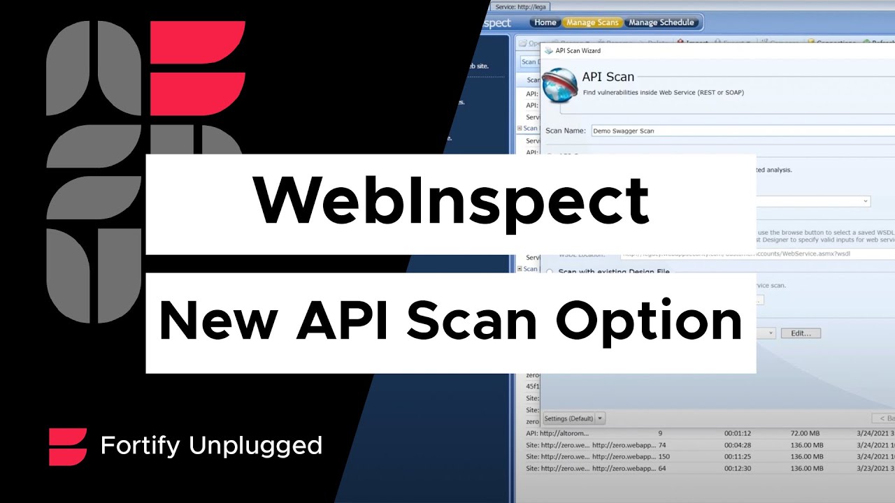 New WebInspect API Scan Option