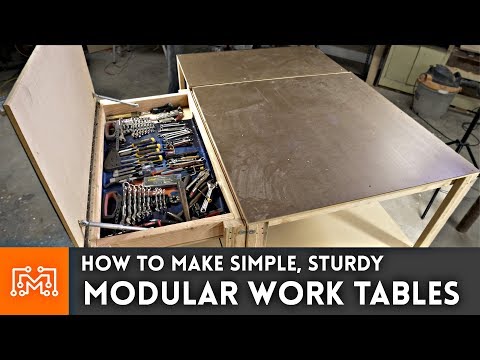 Simple Modular Work Tables (WITH MAGNETS!) // Woodworking How To