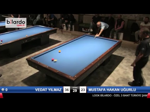 VEDAT YILMAZ & MUSTAFA HAKAN UĞURLU Bilardo Maçı - LOOK BİLARDO ÖZEL 3 BANT TÜRKİYE ŞAMPİYONASI -3.TUR