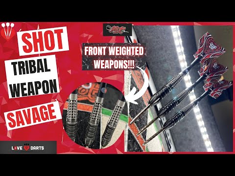 LoveDarts - SHOT Darts - TRIBAL WEAPON - SAVAGE - 23g. Front weighted excellence!