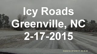 preview picture of video 'Icy Roads - Greenville NC  2-17-2015'