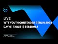 LIVE! | T1 | Day 6 | WTT Youth Contender Berlin 2024 | Session 2