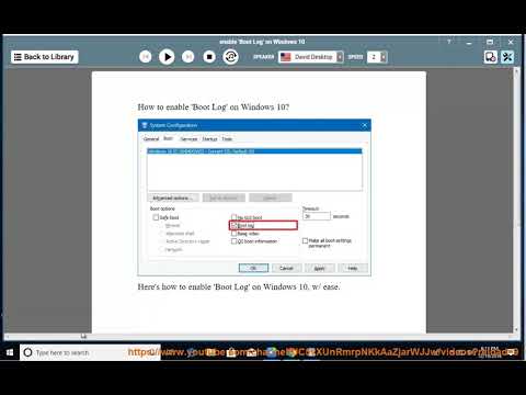 Enable Boot Log on Windows 10/8/7 Video