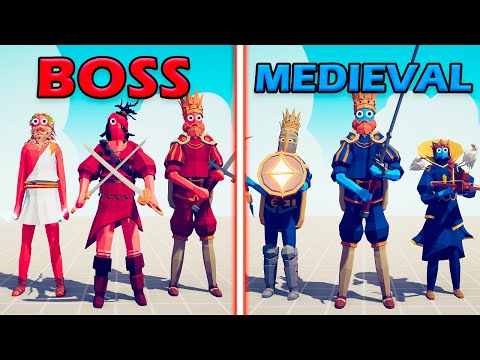 BOSS UNITS TEAM vs MEGA MEDIEVAL TEAM - Totally Accurate Battle Simulator | TABS