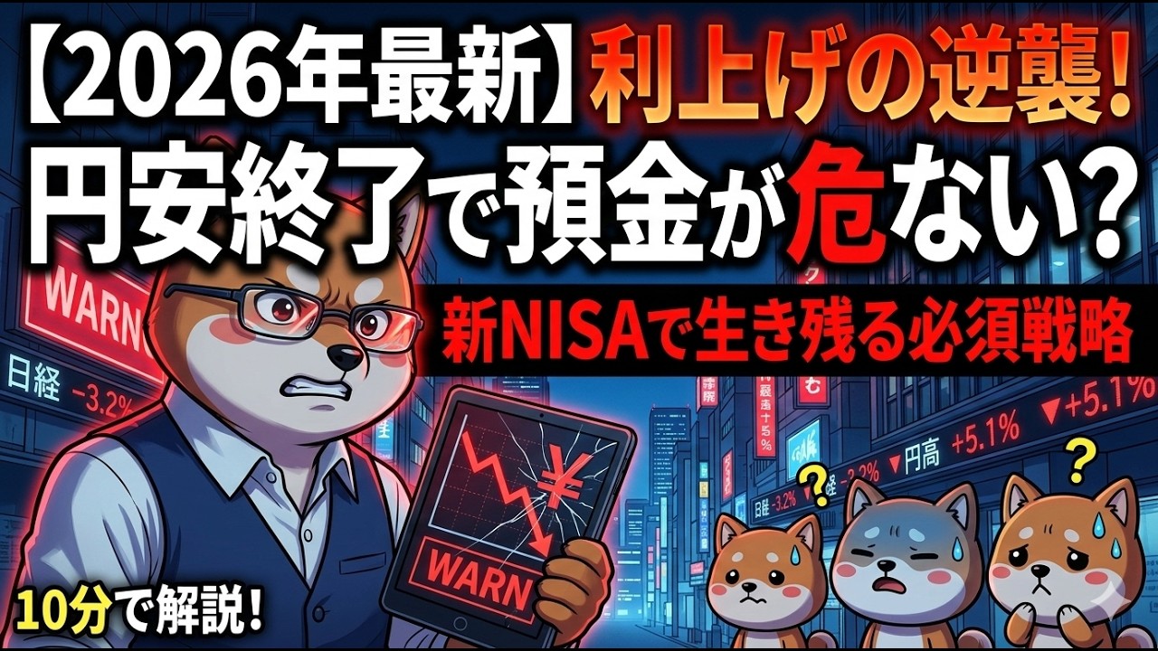 【2026年最新】利上げの逆襲！円安終了で預金は「ゴミ」になる？生き残るための新NISA戦略を徹底解説