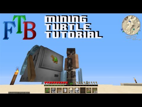 Minecraft Feed the Beast Tutorial - Mining Turtle (The Basics)