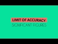 Limit of Accuracy - Significant Figures