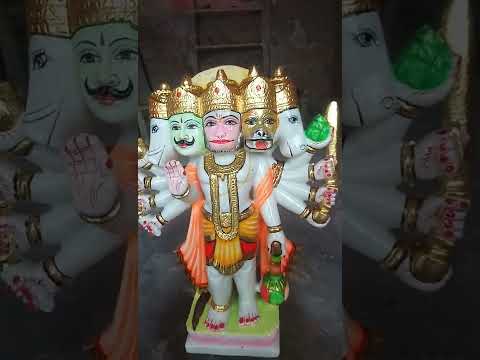 Marble panchmukhi hanuman statue, temple, size: 5 ft (height...