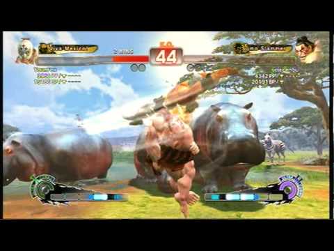 Super Street Fighter 4 Xbox Live YounFox (El Fuerte) vs seven enbu (E.Honda)