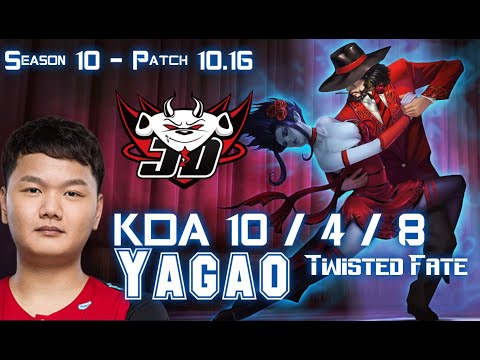 JDG Yagao TWISTED FATE vs SYLAS Mid - Patch 10.16 KR Ranked