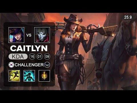 Caitlyn vs Jhin ADC - KR Challenger - Patch 25.9 Season 15