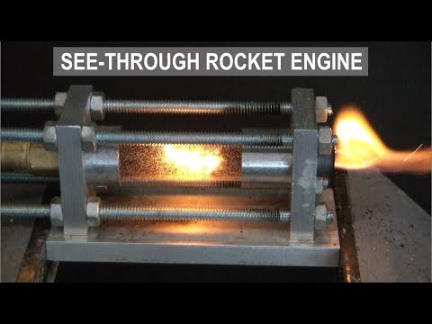 Transparent Hybrid Rocket Engine - Acrylic and Oxygen - ElementalMaker