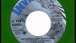 FREDA PAYNE Two wrongs don&#39;t make a right