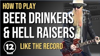 Beer Drinkers &amp; Hell Raisers - ZZ Top | Guitar Lesson
