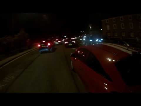 Bloody Cyclist With No Lights And Headphones