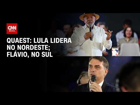 Quaest: Lula lidera na região Nordeste no 2º turno; Flávio, no Sul | AGORA CNN