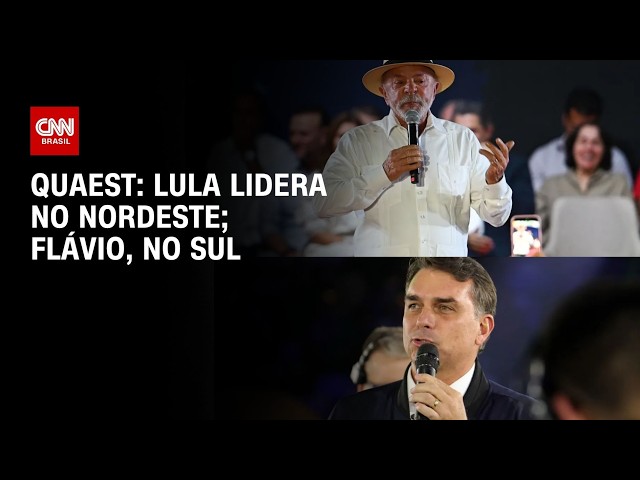 Quaest: Lula lidera na região Nordeste no 2º turno; Flávio, no Sul | AGORA CNN