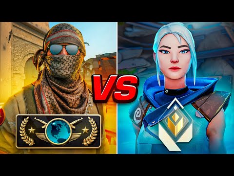 1 GLOBAL VS  1 RADIANTE... (maiores patentes de CSGO e VALORANT)