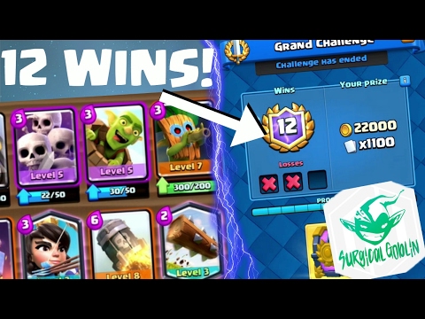 SURGICAL GOBLINS 12 WIN DECK | Log Bait | Grand Challenge | CLASH ROYALE