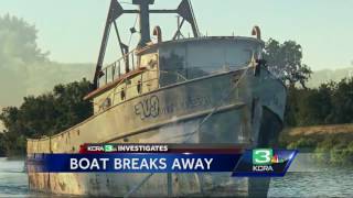 100-ton runaway ship barrels down Sacramento River