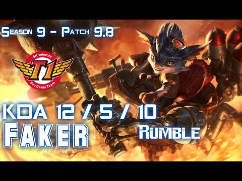 SKT T1 Faker RUMBLE vs SYLAS Mid - Patch 9.8 KR Ranked