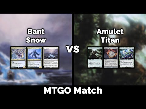 MTG Modern: Bant Snow vs Amulet Titan - Magic: The Gathering gameplay on MTGO