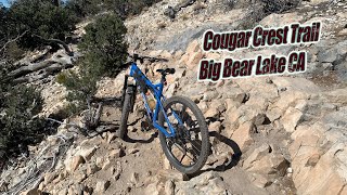 Riding Cougar Crest Trail in the snow.