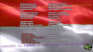 Indonesia National Anthem with music, vocal and lyrics Indonesian w/English Translation