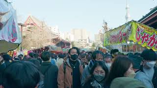 浅草の正月 4K Asakusa New Year's Day