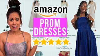 Guessing 1 v 5 Star Formal Dresses from Amazon!? by Clevver Style