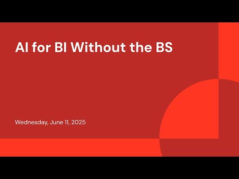 Watch: AI for BI without the BS