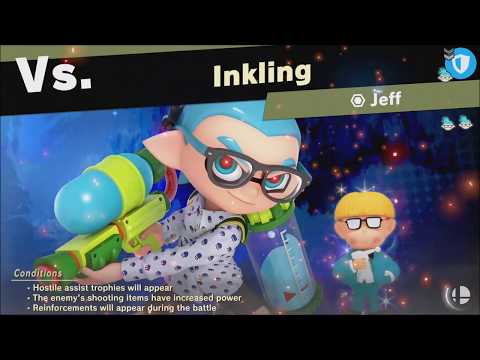 Super Smash Bros Ultimate vs Inkling (Unlocks: Jeff) World of Light - Adventure Mode