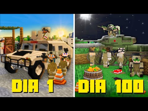 SOBREVIVI 100 DIAS COMO SOLDADO na GUERRA - MINECRAFT O FILME