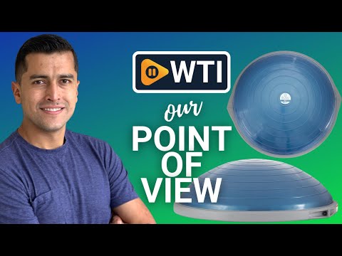 Bosu Pro Multi Functional Home Gym Full Body Balance Strength Trainer Ball Equipment with Guided Workouts and Pump Blue/Gray - WTI product video review